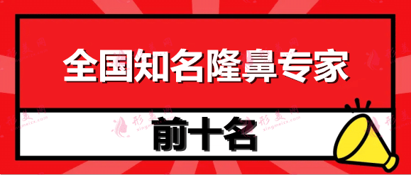 全国知名隆鼻专家前十名，李劲良、刘彦军等，在线咨询。